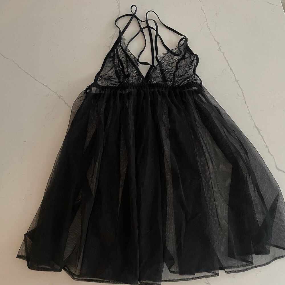 Victoria’s Secret Babydoll Lingerie Dress Lace Sz S Nightie
